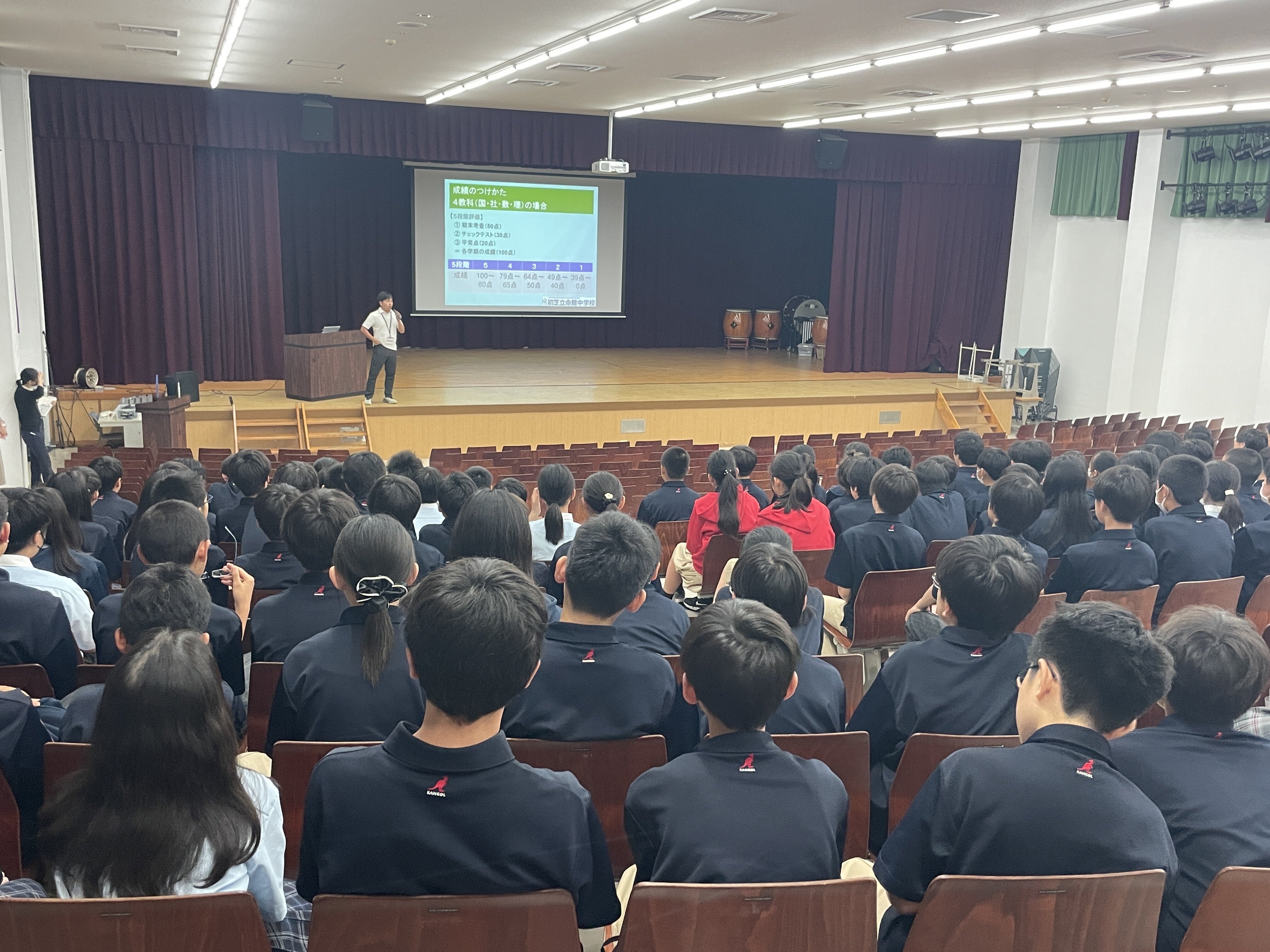 【中学１年生学年集会】