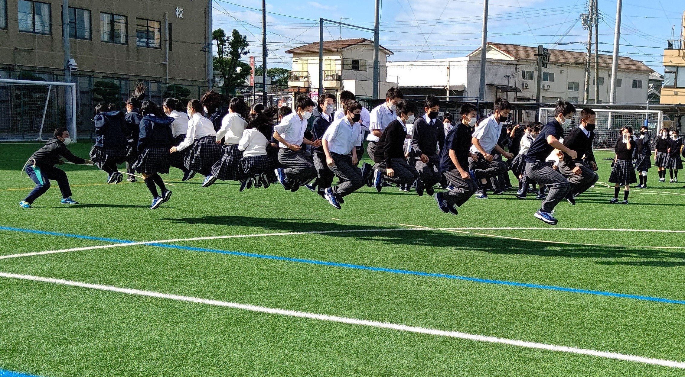 【中学２年生】スポーツフェスティバル練習～大縄とび～