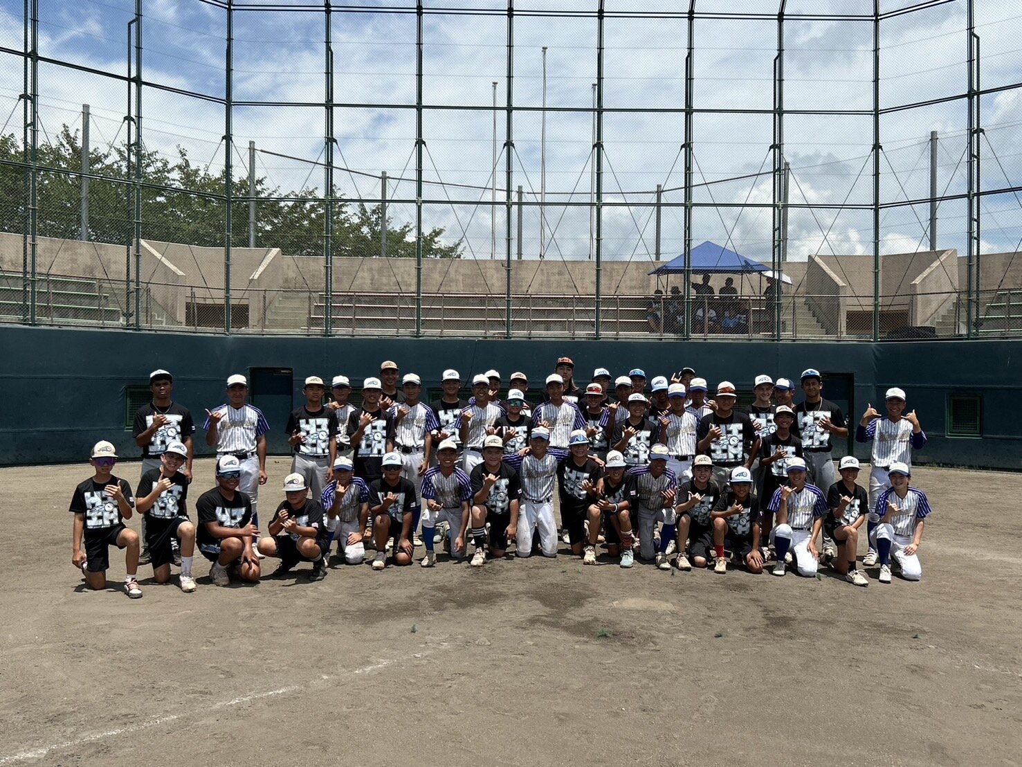 【中学硬式野球部　ハワイ代表チームとの交流】
